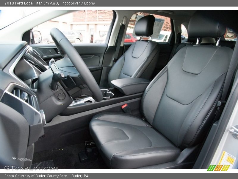 Ingot Silver / Ebony 2018 Ford Edge Titanium AWD