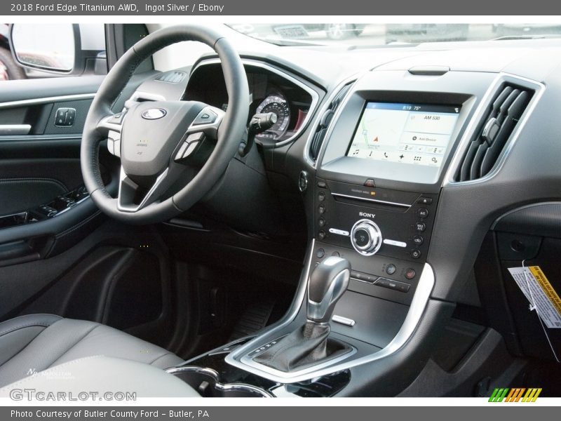 Ingot Silver / Ebony 2018 Ford Edge Titanium AWD