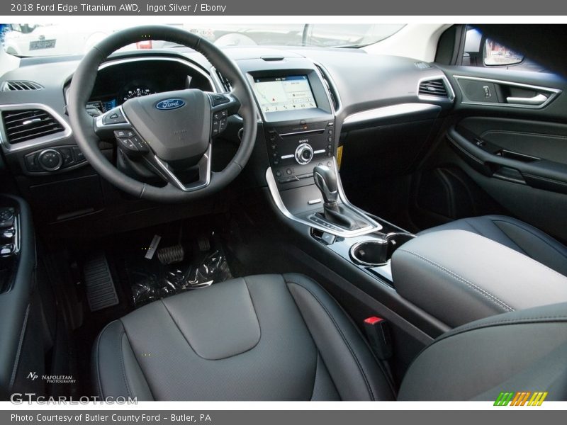 Ingot Silver / Ebony 2018 Ford Edge Titanium AWD