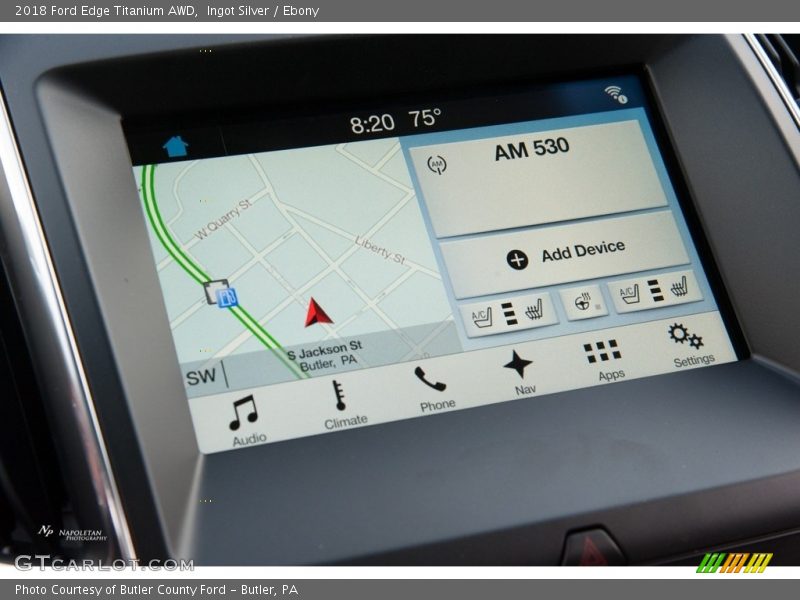 Ingot Silver / Ebony 2018 Ford Edge Titanium AWD