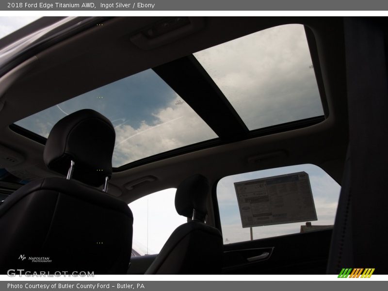 Ingot Silver / Ebony 2018 Ford Edge Titanium AWD