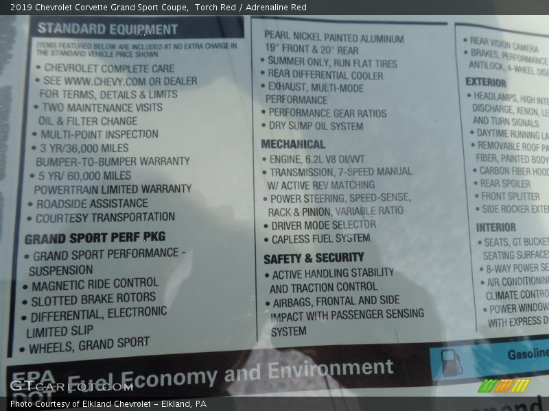 Torch Red / Adrenaline Red 2019 Chevrolet Corvette Grand Sport Coupe