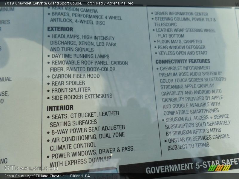 Torch Red / Adrenaline Red 2019 Chevrolet Corvette Grand Sport Coupe