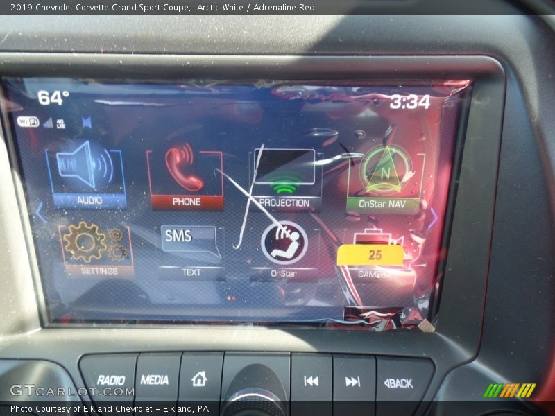 Arctic White / Adrenaline Red 2019 Chevrolet Corvette Grand Sport Coupe