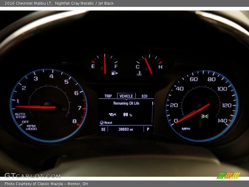 Nightfall Gray Metallic / Jet Black 2016 Chevrolet Malibu LT