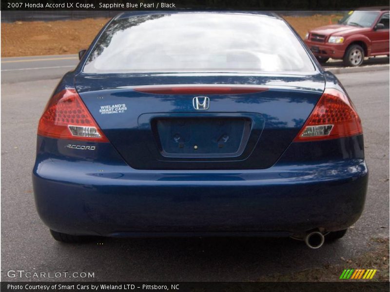 Sapphire Blue Pearl / Black 2007 Honda Accord LX Coupe