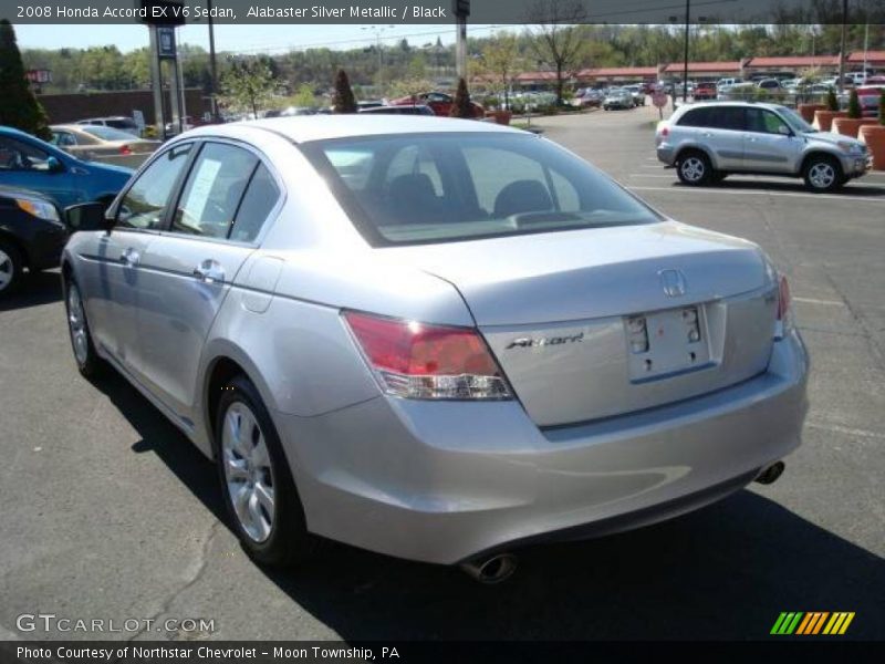 Alabaster Silver Metallic / Black 2008 Honda Accord EX V6 Sedan