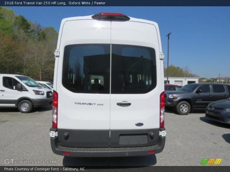 Oxford White / Pewter 2018 Ford Transit Van 250 HR Long