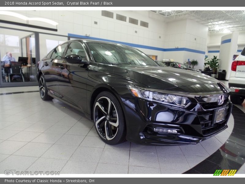 Crystal Black Pearl / Black 2018 Honda Accord Sport Sedan