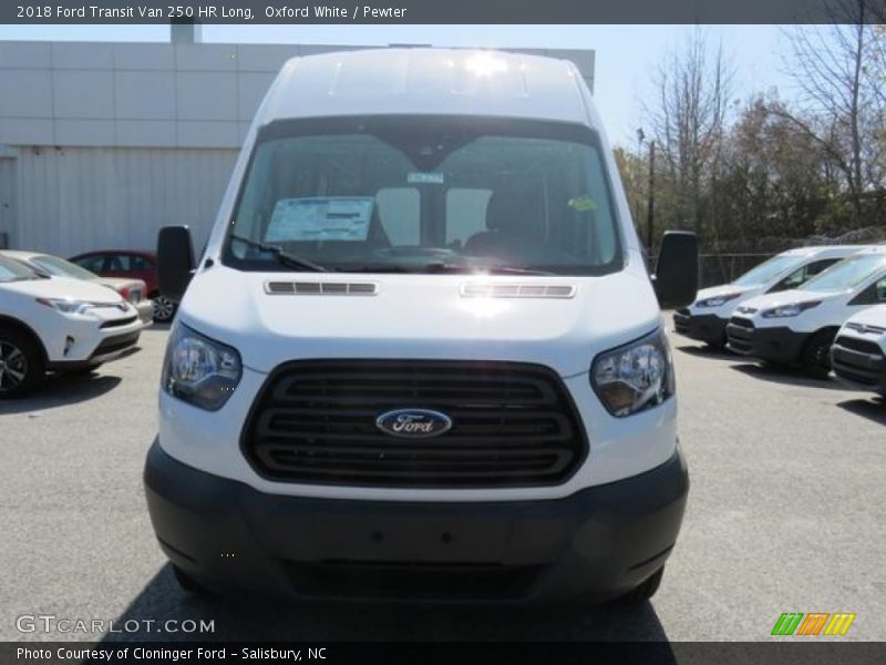 Oxford White / Pewter 2018 Ford Transit Van 250 HR Long
