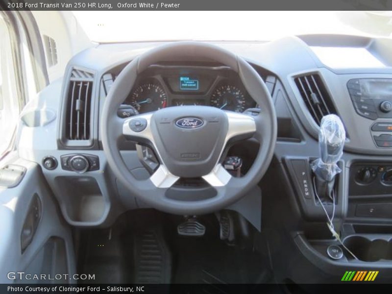 Oxford White / Pewter 2018 Ford Transit Van 250 HR Long