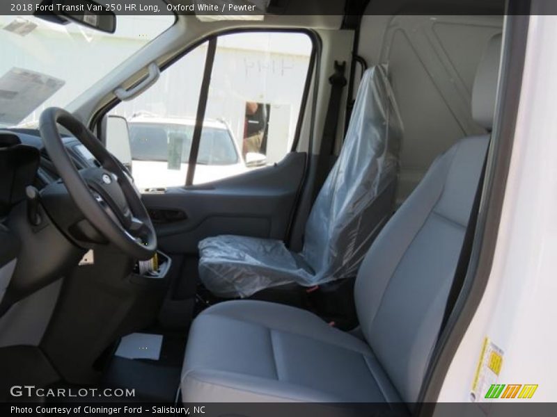Oxford White / Pewter 2018 Ford Transit Van 250 HR Long