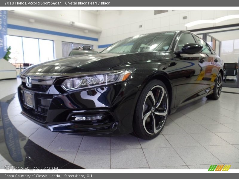 Crystal Black Pearl / Black 2018 Honda Accord Sport Sedan