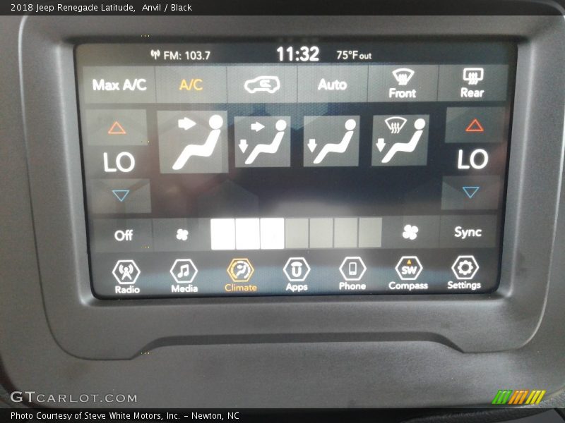 Anvil / Black 2018 Jeep Renegade Latitude