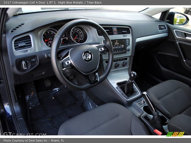 Night Blue Metallic / Titan Black 2017 Volkswagen Golf 4 Door 1.8T S
