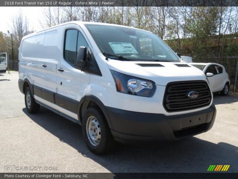 Oxford White / Pewter 2018 Ford Transit Van 150 LR Regular
