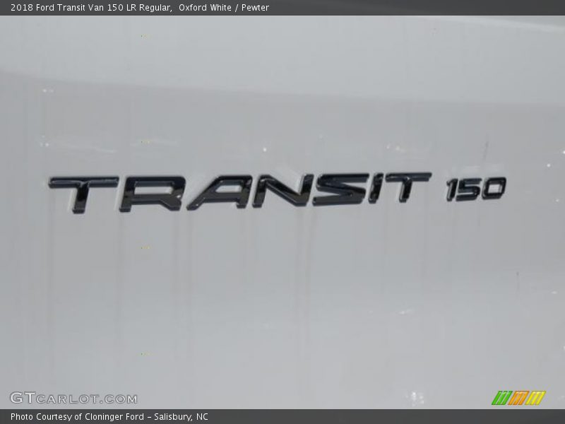Oxford White / Pewter 2018 Ford Transit Van 150 LR Regular
