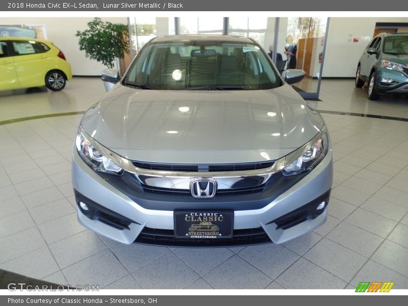 Lunar Silver Metallic / Black 2018 Honda Civic EX-L Sedan