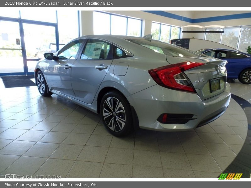Lunar Silver Metallic / Black 2018 Honda Civic EX-L Sedan