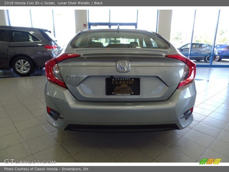Lunar Silver Metallic / Black 2018 Honda Civic EX-L Sedan
