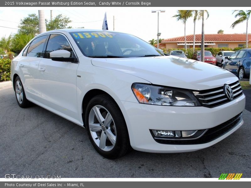 Candy White / Cornsilk Beige 2015 Volkswagen Passat Wolfsburg Edition Sedan