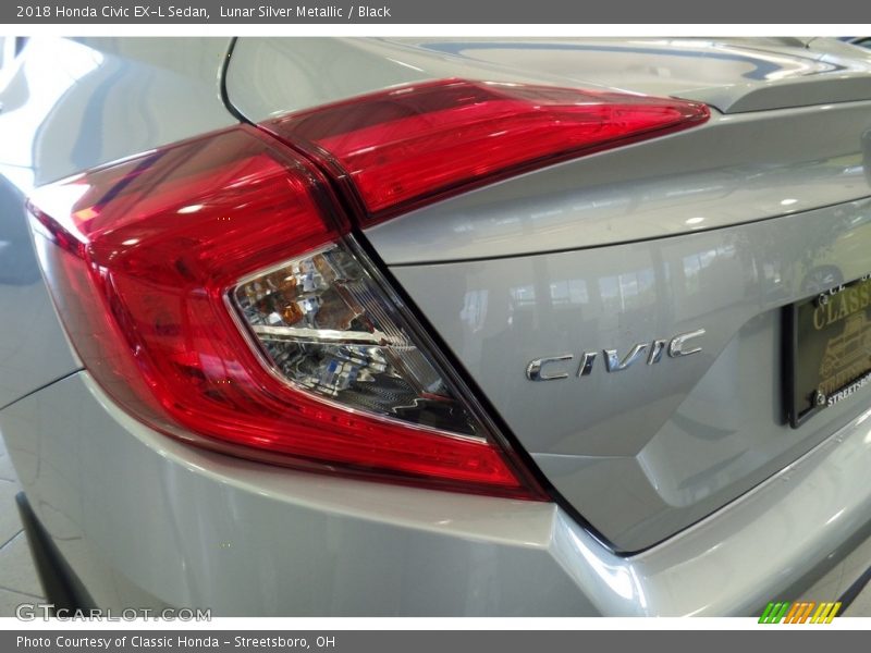Lunar Silver Metallic / Black 2018 Honda Civic EX-L Sedan