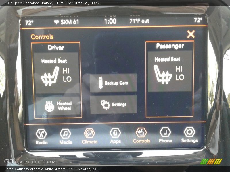 Controls of 2019 Cherokee Limited