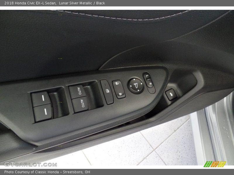 Lunar Silver Metallic / Black 2018 Honda Civic EX-L Sedan