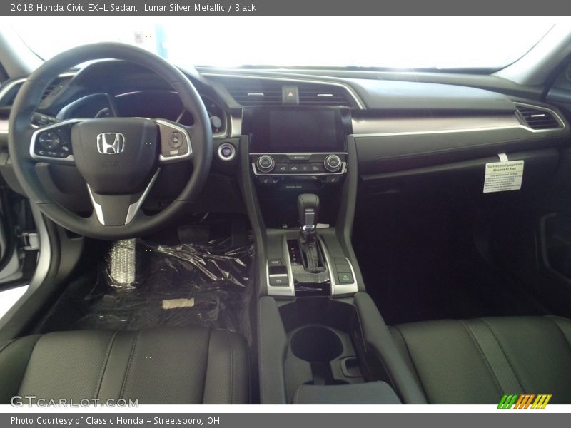 Lunar Silver Metallic / Black 2018 Honda Civic EX-L Sedan