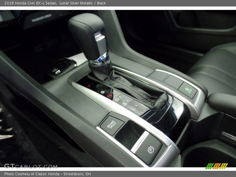 Lunar Silver Metallic / Black 2018 Honda Civic EX-L Sedan
