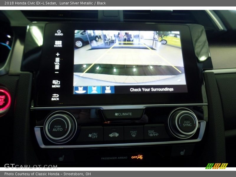 Lunar Silver Metallic / Black 2018 Honda Civic EX-L Sedan