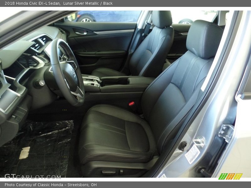 Lunar Silver Metallic / Black 2018 Honda Civic EX-L Sedan