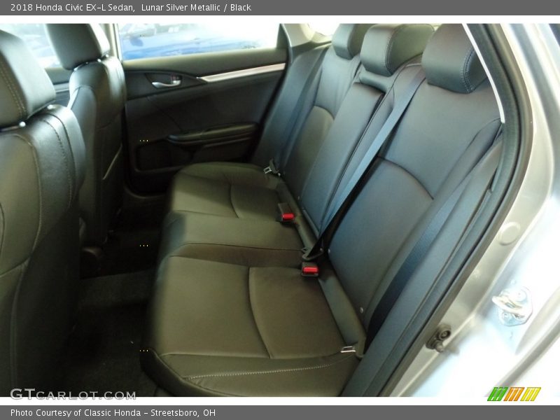 Lunar Silver Metallic / Black 2018 Honda Civic EX-L Sedan