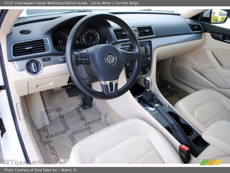 Candy White / Cornsilk Beige 2015 Volkswagen Passat Wolfsburg Edition Sedan