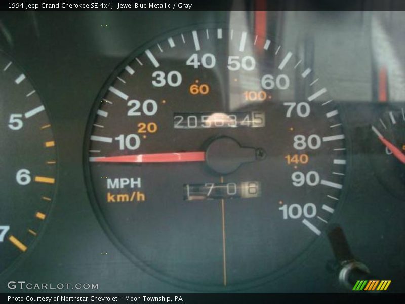 Jewel Blue Metallic / Gray 1994 Jeep Grand Cherokee SE 4x4