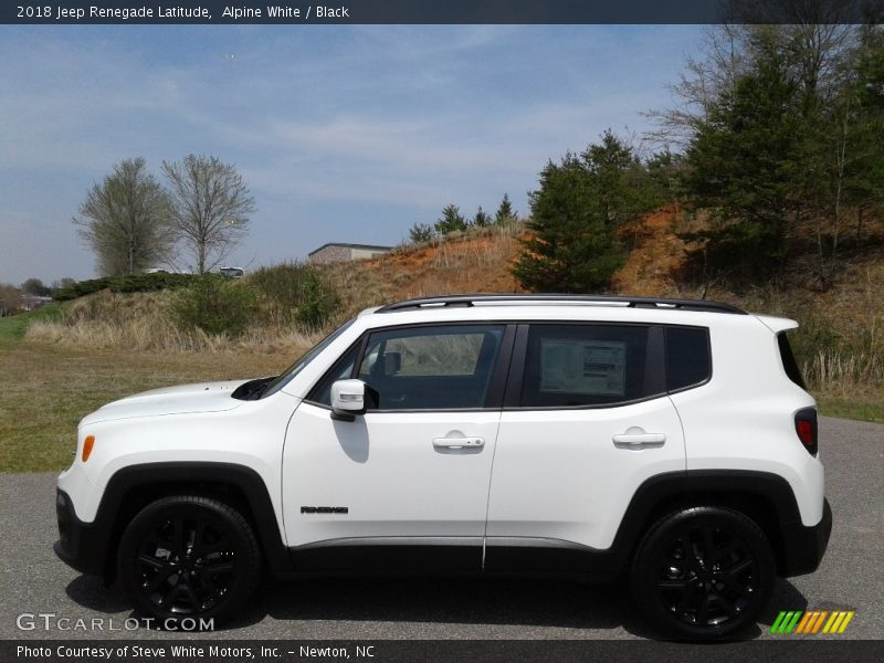 Alpine White / Black 2018 Jeep Renegade Latitude