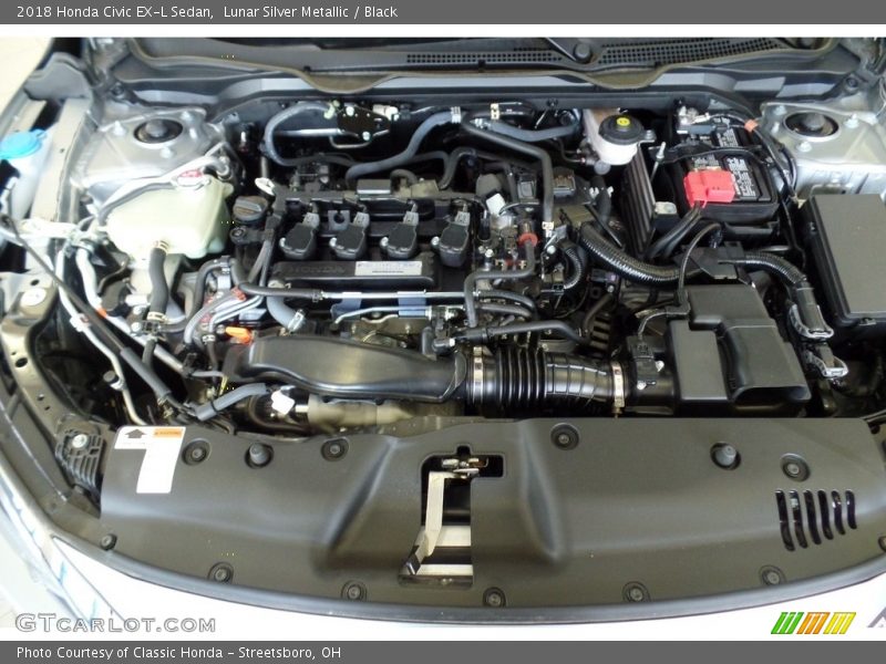 Lunar Silver Metallic / Black 2018 Honda Civic EX-L Sedan