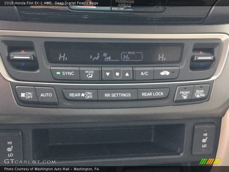 Controls of 2018 Pilot EX-L AWD