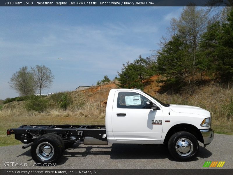 Bright White / Black/Diesel Gray 2018 Ram 3500 Tradesman Regular Cab 4x4 Chassis