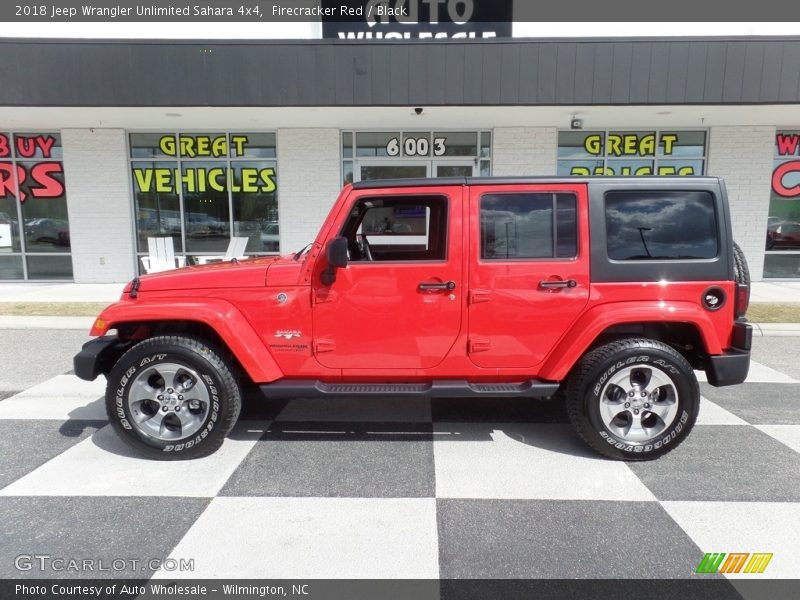 Firecracker Red / Black 2018 Jeep Wrangler Unlimited Sahara 4x4
