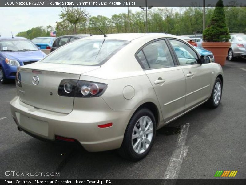 Shimmering Sand Metallic / Beige 2008 Mazda MAZDA3 i Touring Sedan