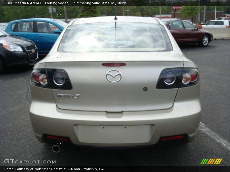 Shimmering Sand Metallic / Beige 2008 Mazda MAZDA3 i Touring Sedan