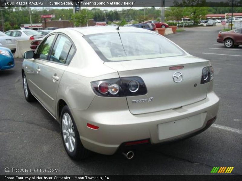 Shimmering Sand Metallic / Beige 2008 Mazda MAZDA3 i Touring Sedan