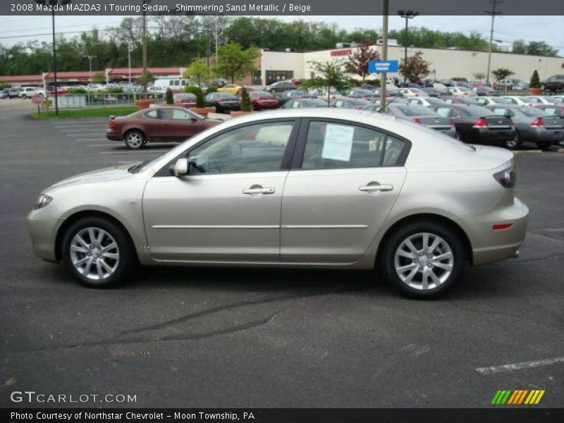 Shimmering Sand Metallic / Beige 2008 Mazda MAZDA3 i Touring Sedan