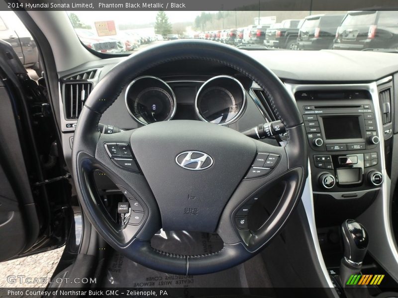 Phantom Black Metallic / Black 2014 Hyundai Sonata Limited