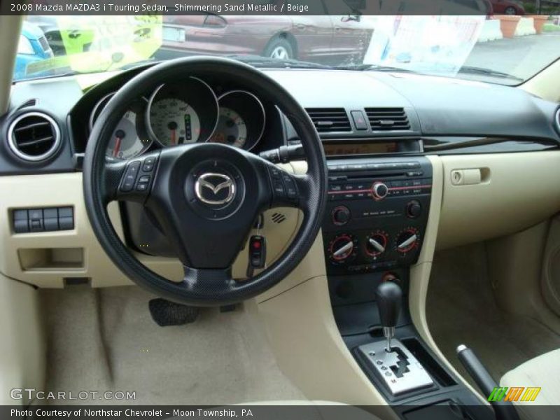 Shimmering Sand Metallic / Beige 2008 Mazda MAZDA3 i Touring Sedan