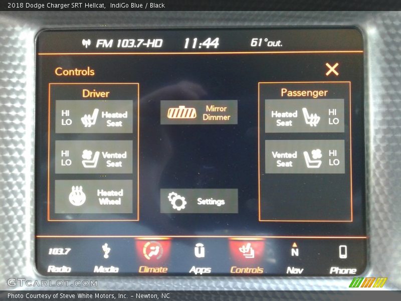 Controls of 2018 Charger SRT Hellcat