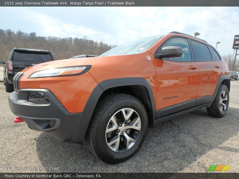 Mango Tango Pearl / Trailhawk Black 2015 Jeep Cherokee Trailhawk 4x4