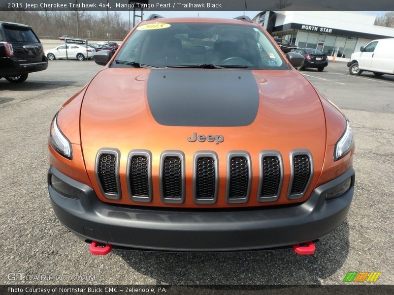 Mango Tango Pearl / Trailhawk Black 2015 Jeep Cherokee Trailhawk 4x4