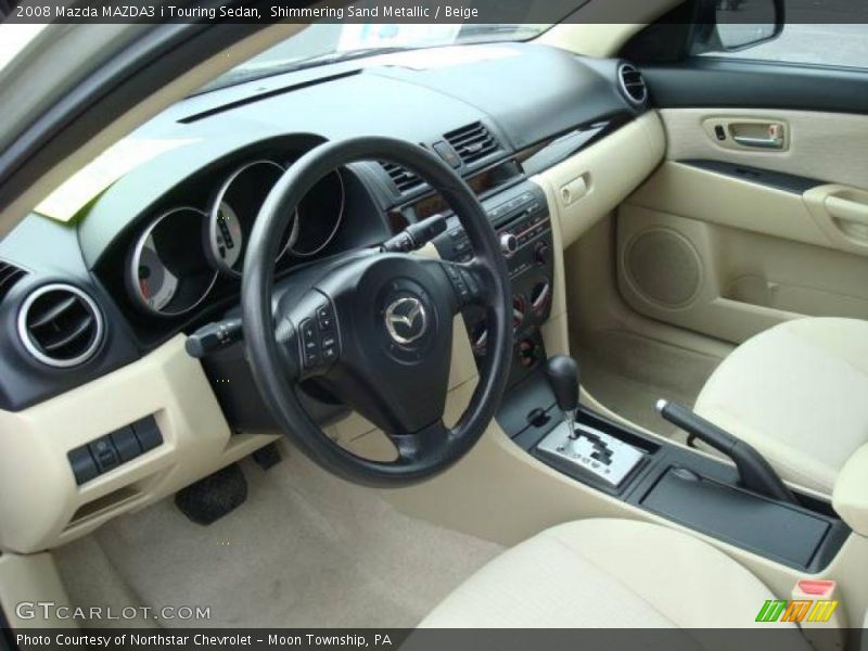 Shimmering Sand Metallic / Beige 2008 Mazda MAZDA3 i Touring Sedan